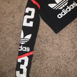 Adidas long sleeve cropped top